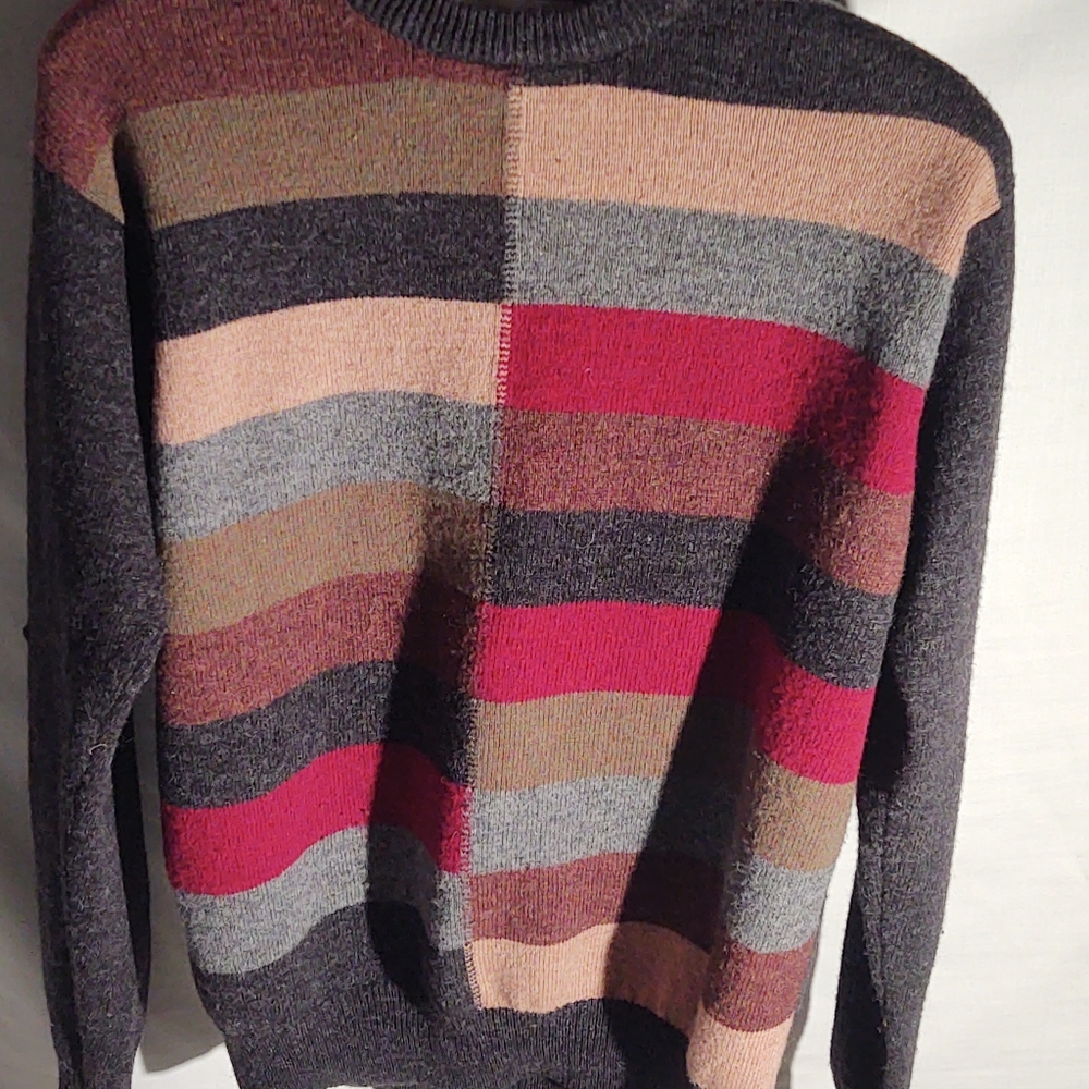 Vintage Geoffrey Beene Men's Large 100% Lambs Wool Pull Over Sweater
